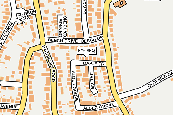 FY6 8EQ map - OS OpenMap – Local (Ordnance Survey)
