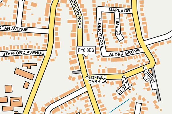 FY6 8ES map - OS OpenMap – Local (Ordnance Survey)