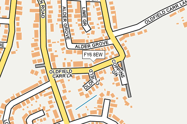 FY6 8EW map - OS OpenMap – Local (Ordnance Survey)