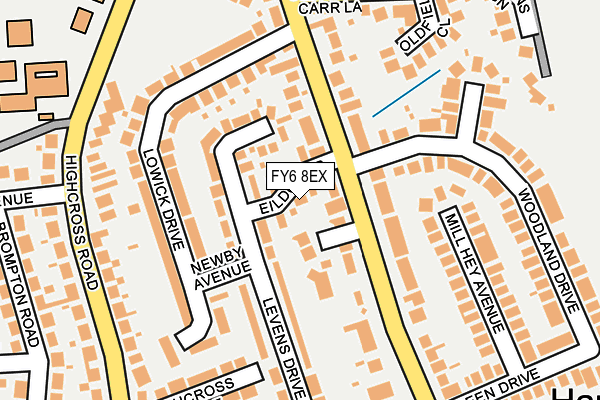 FY6 8EX map - OS OpenMap – Local (Ordnance Survey)