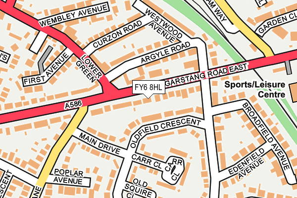 FY6 8HL map - OS OpenMap – Local (Ordnance Survey)