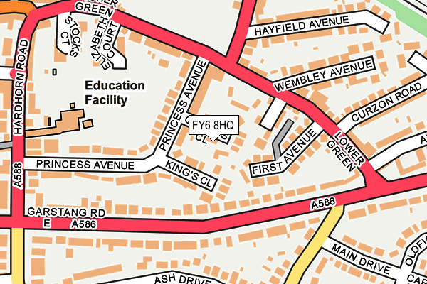 FY6 8HQ map - OS OpenMap – Local (Ordnance Survey)