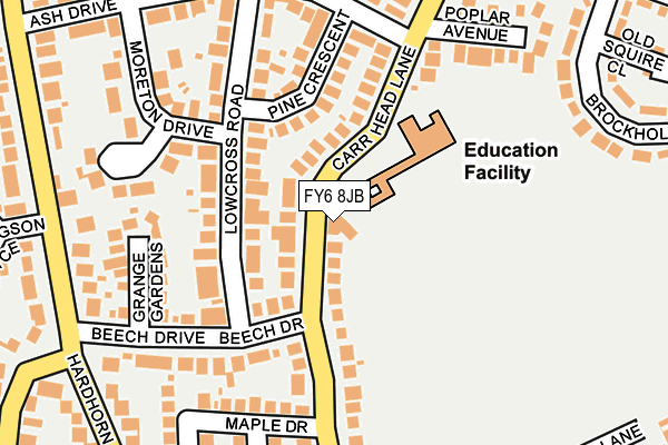 FY6 8JB map - OS OpenMap – Local (Ordnance Survey)