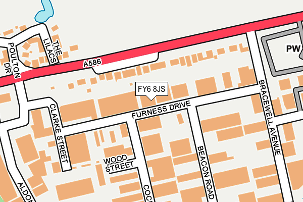 FY6 8JS map - OS OpenMap – Local (Ordnance Survey)