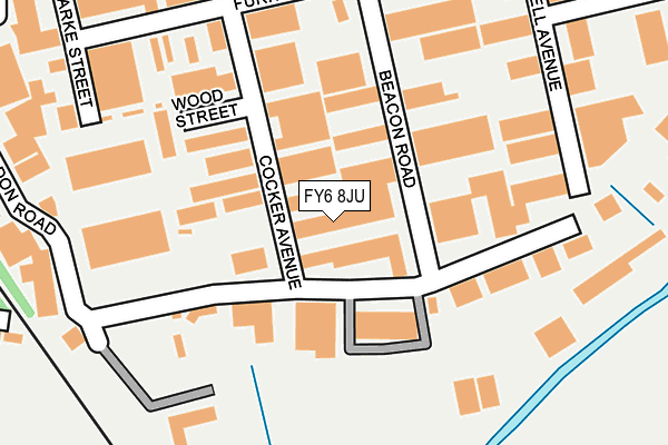 FY6 8JU map - OS OpenMap – Local (Ordnance Survey)