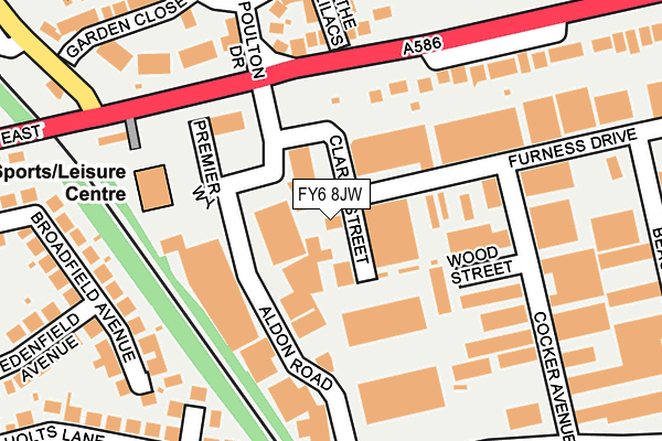 FY6 8JW map - OS OpenMap – Local (Ordnance Survey)