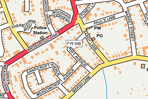 FY6 9AB map - OS OpenMap – Local (Ordnance Survey)