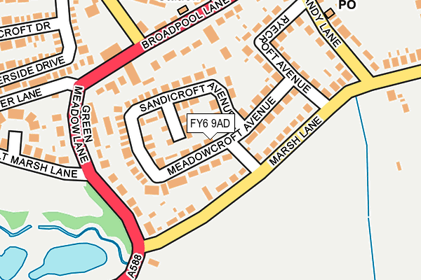 FY6 9AD map - OS OpenMap – Local (Ordnance Survey)