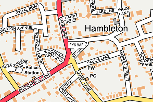 FY6 9AF map - OS OpenMap – Local (Ordnance Survey)