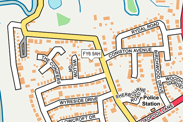 FY6 9AH map - OS OpenMap – Local (Ordnance Survey)