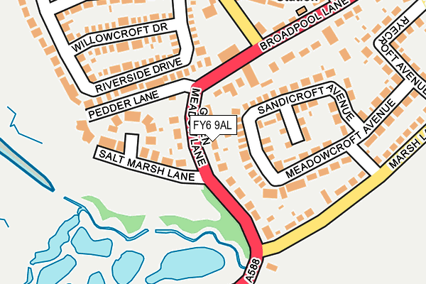 FY6 9AL map - OS OpenMap – Local (Ordnance Survey)