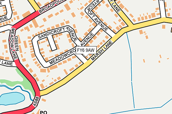 FY6 9AW map - OS OpenMap – Local (Ordnance Survey)