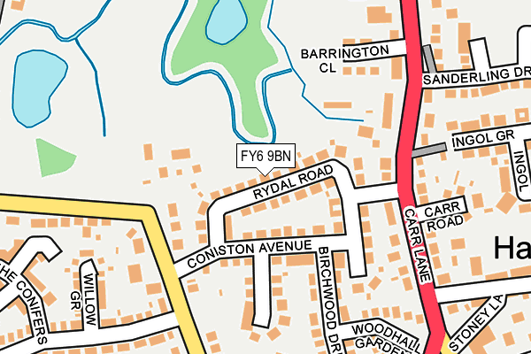 FY6 9BN map - OS OpenMap – Local (Ordnance Survey)