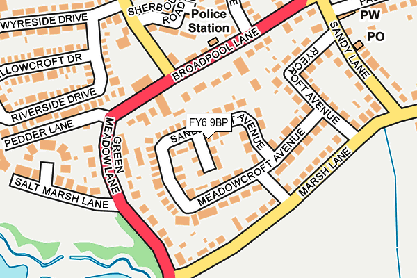 FY6 9BP map - OS OpenMap – Local (Ordnance Survey)