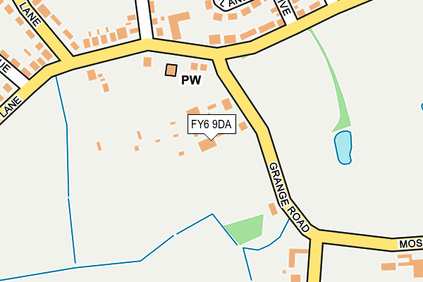 FY6 9DA map - OS OpenMap – Local (Ordnance Survey)
