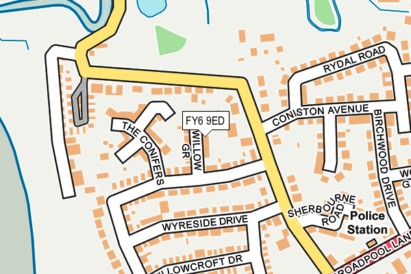 FY6 9ED map - OS OpenMap – Local (Ordnance Survey)