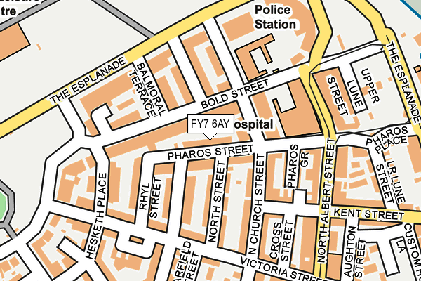FY7 6AY map - OS OpenMap – Local (Ordnance Survey)
