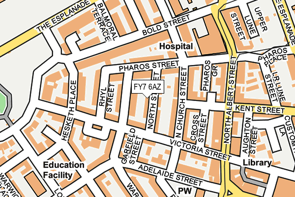 FY7 6AZ map - OS OpenMap – Local (Ordnance Survey)