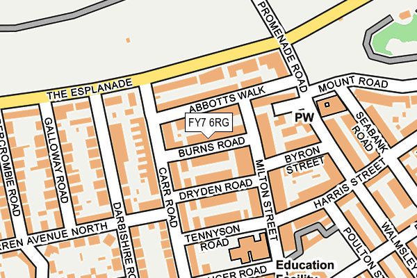 Map of STRAWBERRY GARDENS FLEETWOOD LTD at local scale