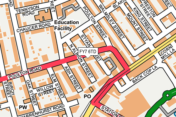 FY7 6TD map - OS OpenMap – Local (Ordnance Survey)