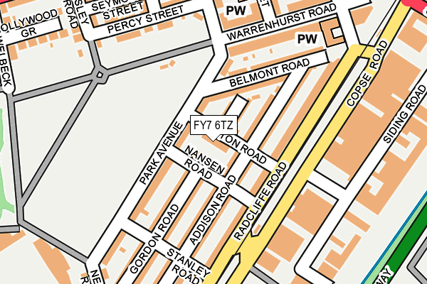 FY7 6TZ map - OS OpenMap – Local (Ordnance Survey)