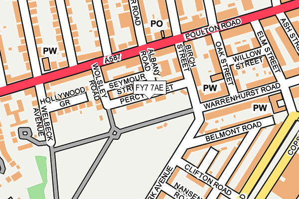 FY7 7AE map - OS OpenMap – Local (Ordnance Survey)