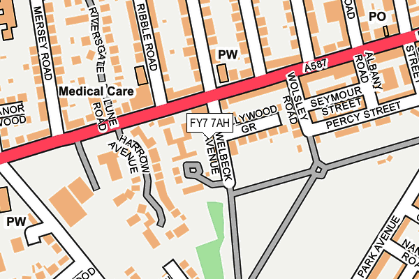 FY7 7AH map - OS OpenMap – Local (Ordnance Survey)
