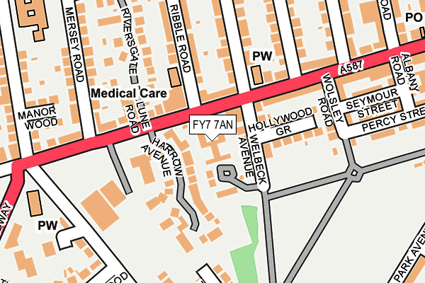 FY7 7AN map - OS OpenMap – Local (Ordnance Survey)