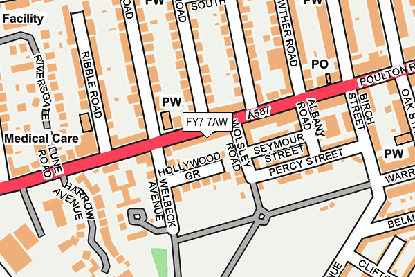 FY7 7AW map - OS OpenMap – Local (Ordnance Survey)