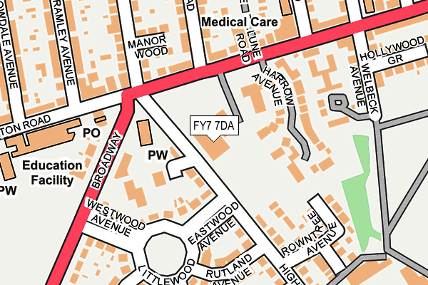 FY7 7DA map - OS OpenMap – Local (Ordnance Survey)
