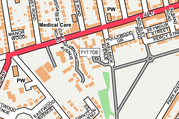 FY7 7DB map - OS OpenMap – Local (Ordnance Survey)