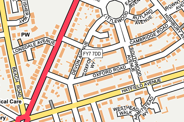 FY7 7DD map - OS OpenMap – Local (Ordnance Survey)