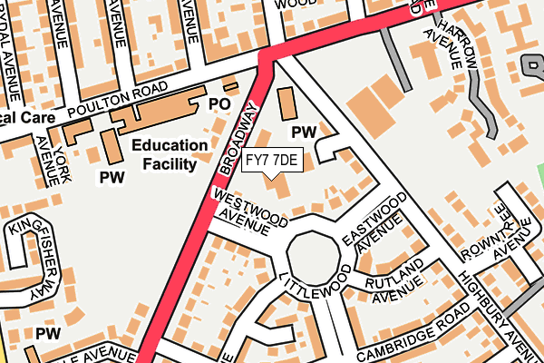 FY7 7DE map - OS OpenMap – Local (Ordnance Survey)