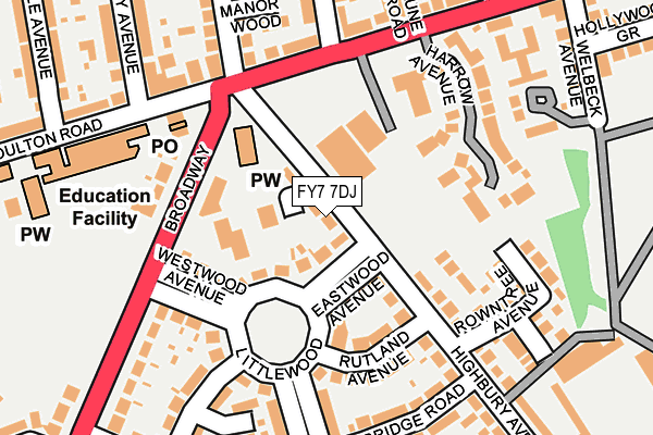 FY7 7DJ map - OS OpenMap – Local (Ordnance Survey)