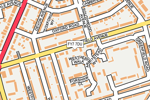 FY7 7DU map - OS OpenMap – Local (Ordnance Survey)