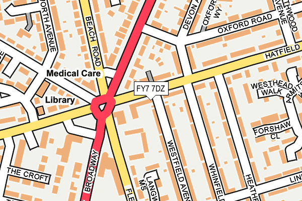 FY7 7DZ map - OS OpenMap – Local (Ordnance Survey)