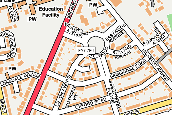 FY7 7EJ map - OS OpenMap – Local (Ordnance Survey)