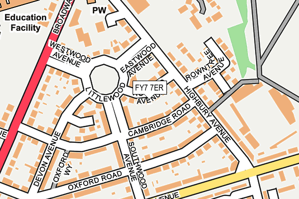 FY7 7ER map - OS OpenMap – Local (Ordnance Survey)