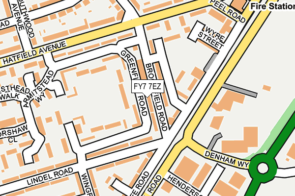 FY7 7EZ map - OS OpenMap – Local (Ordnance Survey)