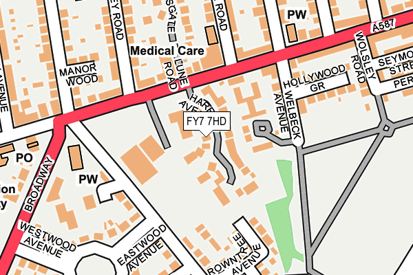 FY7 7HD map - OS OpenMap – Local (Ordnance Survey)