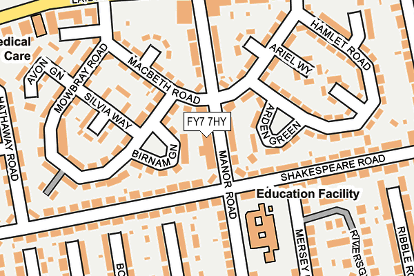FY7 7HY map - OS OpenMap – Local (Ordnance Survey)