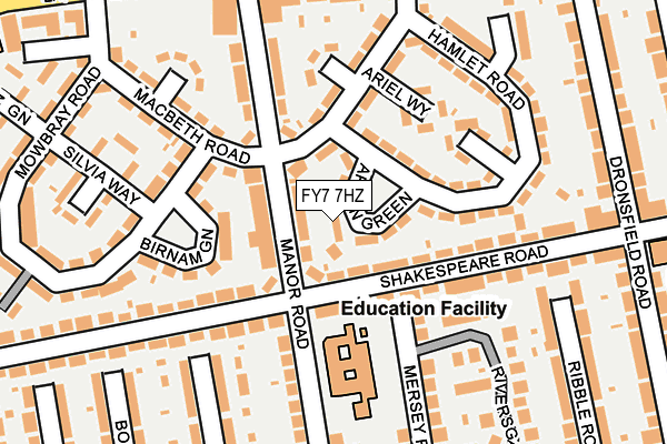 FY7 7HZ map - OS OpenMap – Local (Ordnance Survey)