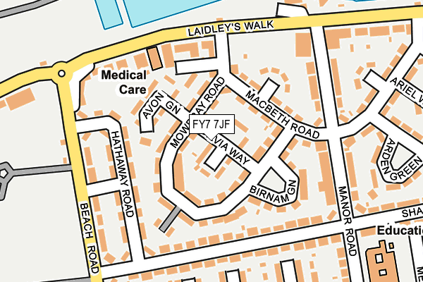 FY7 7JF map - OS OpenMap – Local (Ordnance Survey)