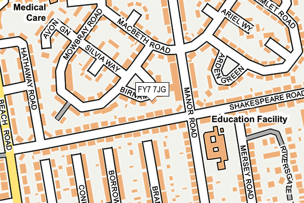 FY7 7JG map - OS OpenMap – Local (Ordnance Survey)