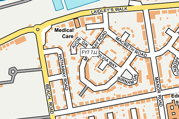 FY7 7JJ map - OS OpenMap – Local (Ordnance Survey)