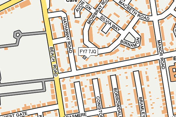 FY7 7JQ map - OS OpenMap – Local (Ordnance Survey)