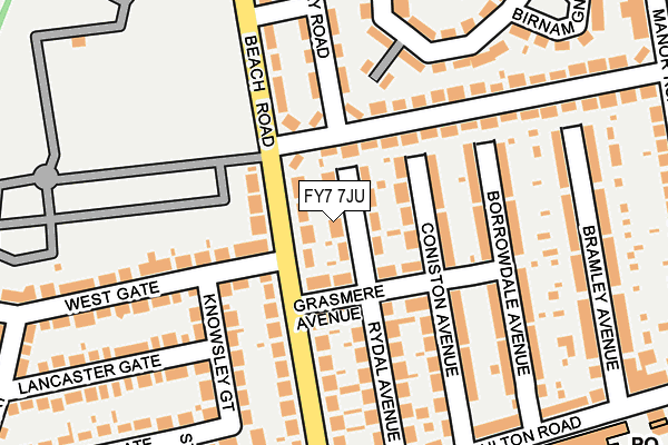 FY7 7JU map - OS OpenMap – Local (Ordnance Survey)