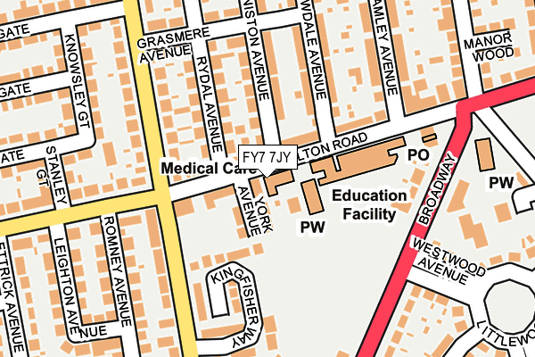 FY7 7JY map - OS OpenMap – Local (Ordnance Survey)