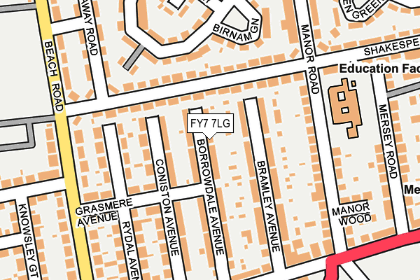 FY7 7LG map - OS OpenMap – Local (Ordnance Survey)