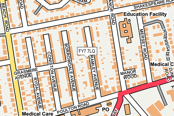 FY7 7LQ map - OS OpenMap – Local (Ordnance Survey)